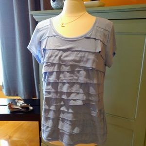 DKNYC Ruffled T Shirt